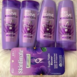 4 Loreal Elvive Shampoos and 1 Skintimate Women’s Razor 4 Pack